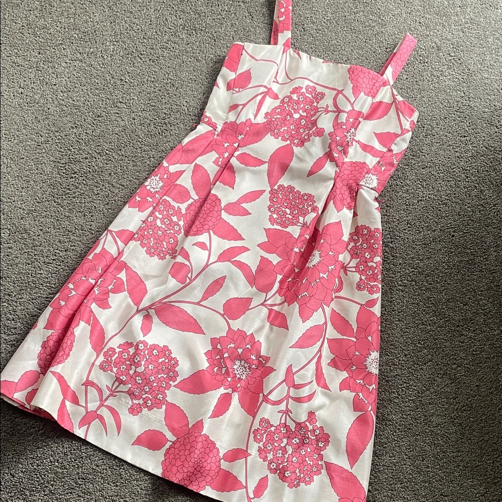 Dress barn 4 coral ivory floral sundress